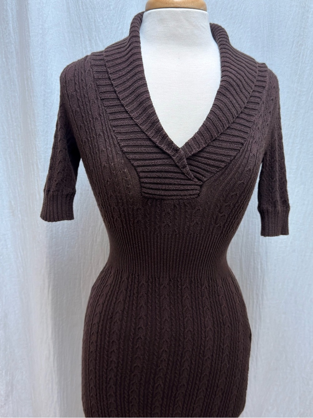 Vintage BCBG Max Azria espresso brown sweater dress ❀